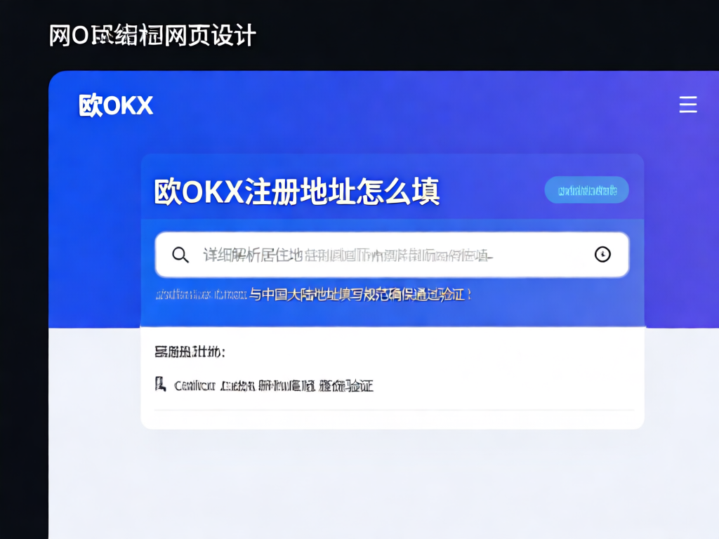 OKX注册地址填写示例图